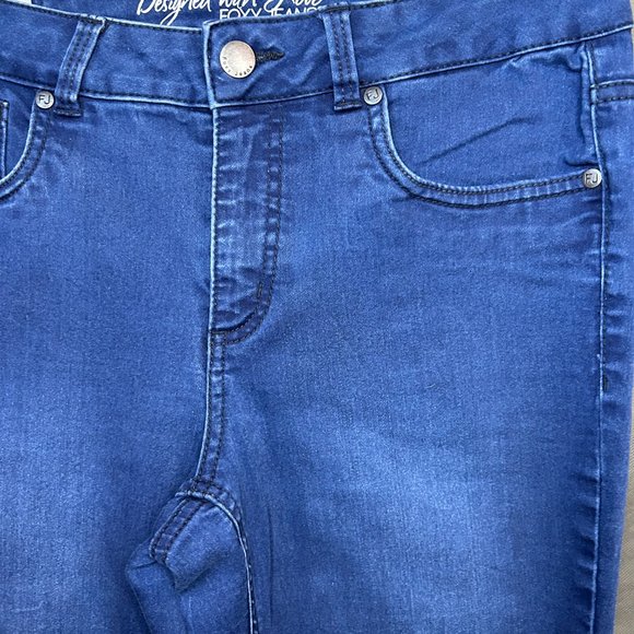 Jeaniologie Dark Blue Flare Bottom Jeans - Size 29 - Picture 3 of 6